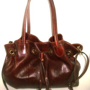 Floto Milano Large Cordovan Leather Convertible Crossbody Shoulder Bag